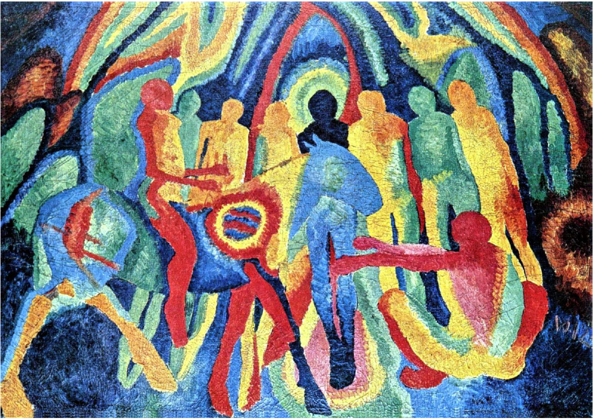 Intocht van Jezus in Jeruzalem, door Wilhelm Morgner